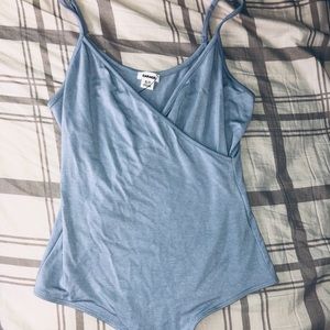 Blue plunge bodysuit (Size XS)